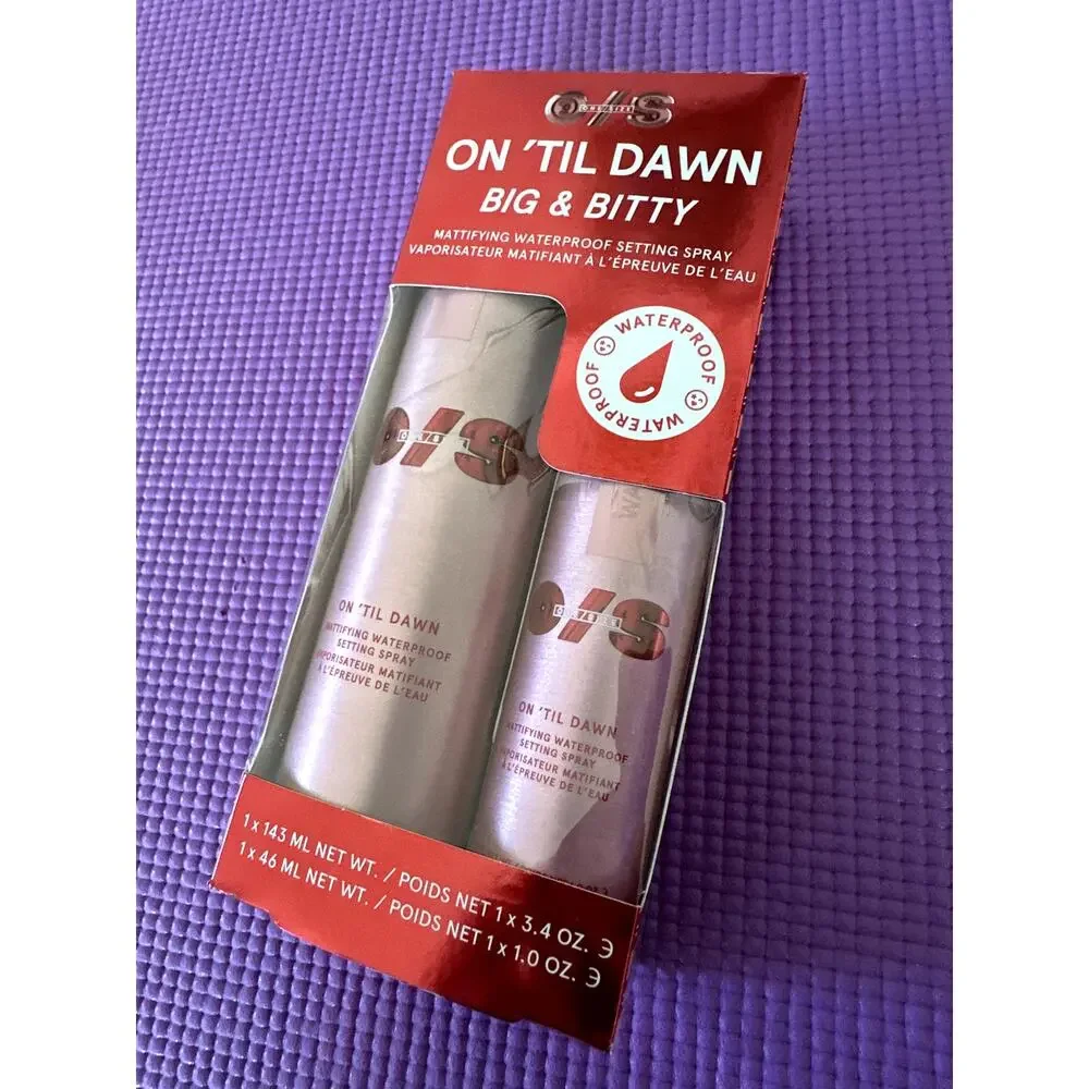 One Size On Til Dawn Mattifying Waterproof Setting Spray Big Bitty Duo NEW - Picture 2 of 6